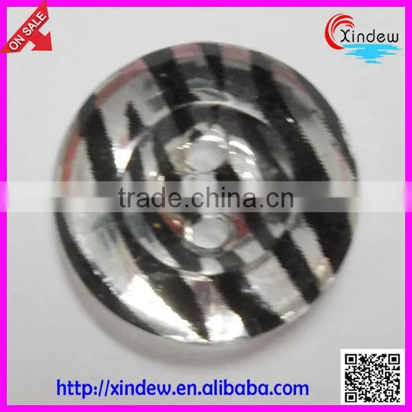 Fashion design leopard plating acrylic bottons/leopard buttons/plating buttons/two holes button