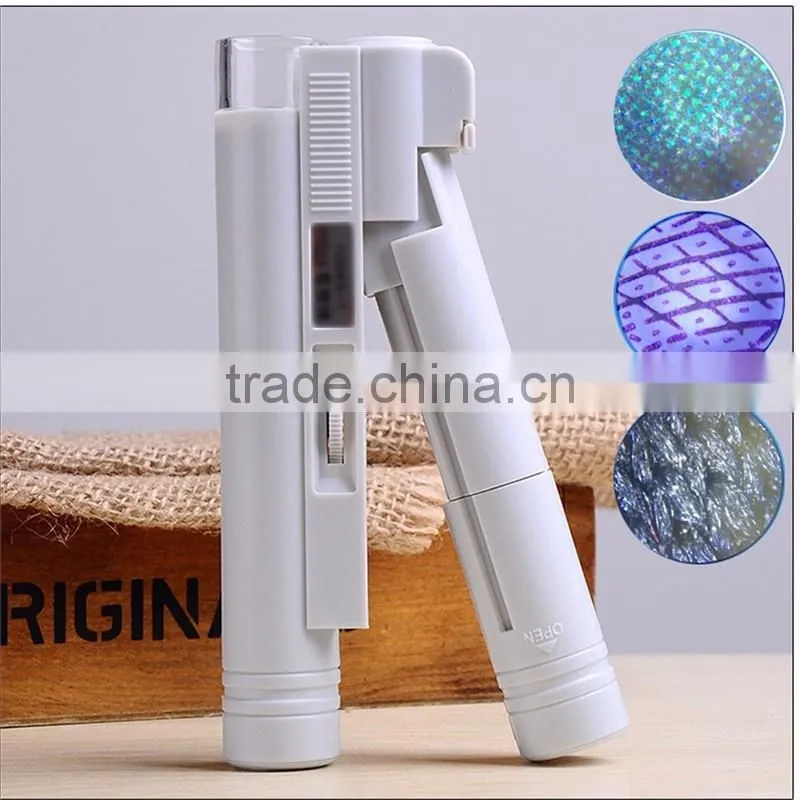 2016 New Arrived Multifunction Handheld 100X Zoom LENS LED Lighted Pockets Jeweller Jewelry Gem Microscope Magnifier Loupe