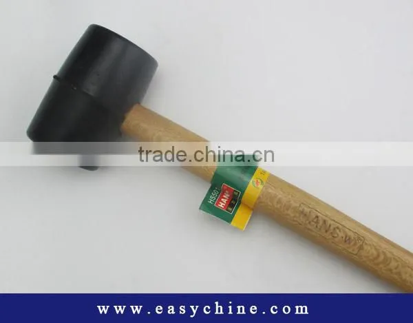 8-40oz Black Wooden Handle Rubber Mallet Hammer With Lowest Price