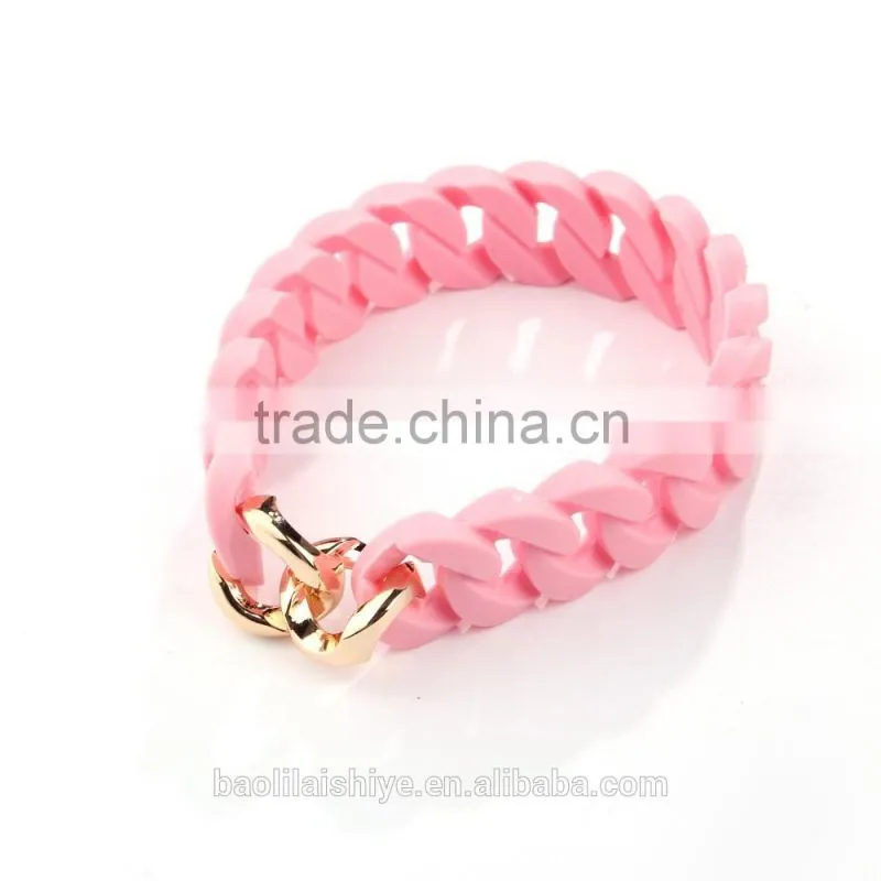 Newest arrival Bright Color Fashion Silicone Bracelets 2017