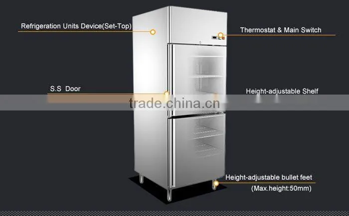 580L Vertical Commercial Kitchen Freezers For Sale/Freezer Vertical/Fridge And Freezer