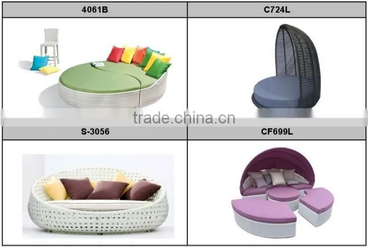 Unique moon wicker furniture outdoor beach lounger (CF811L)