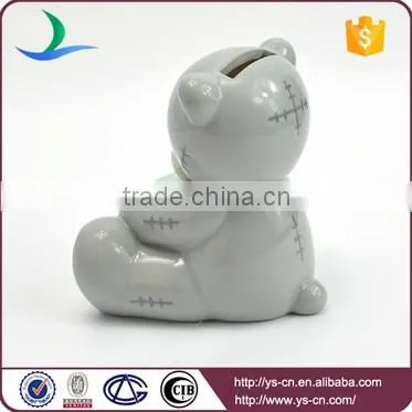Personalized teddy bear wholesale mini ceramic piggy banks