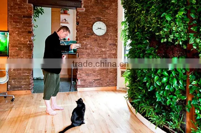 2015 new designed high quality artificial plant wall/decorative artificial vertical garden wall