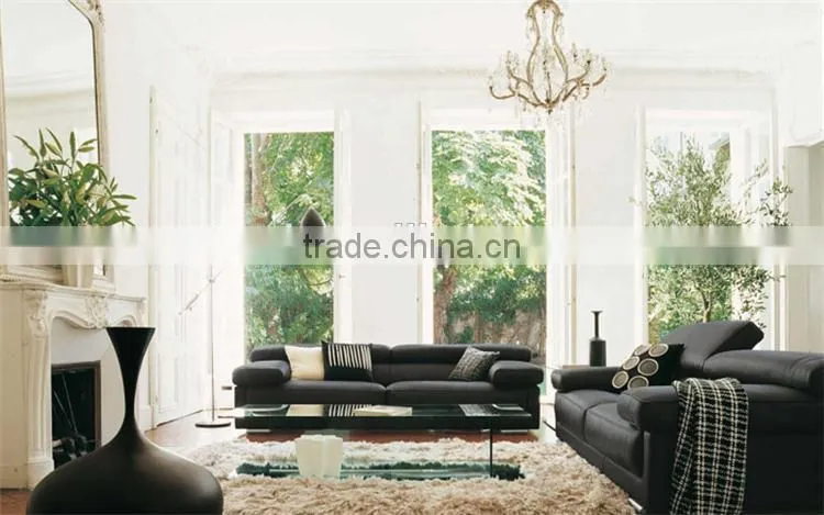 New Design Italiy Top Grade Leather Adjustable Headrest Sofa