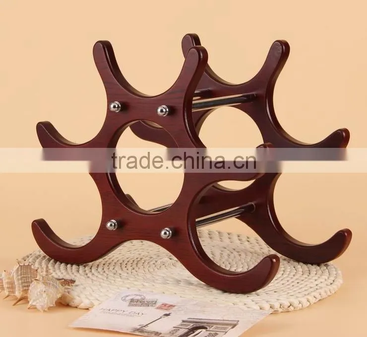 Personalized wine display stand Best quality round handmade wooden wine rack Wooden Wine Racks/Root Carving Wooden Wine Holder