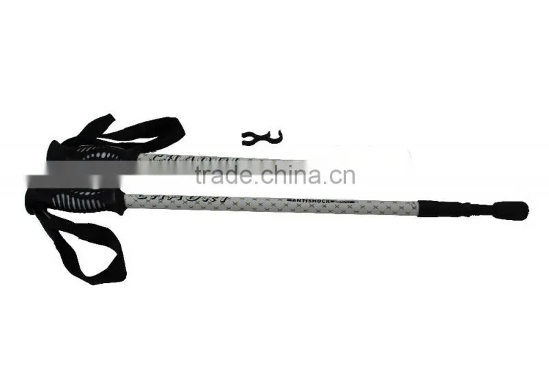 trekking stick, 6061 aluminum, quick internal lock, anti shock, 3 sections SZ15349