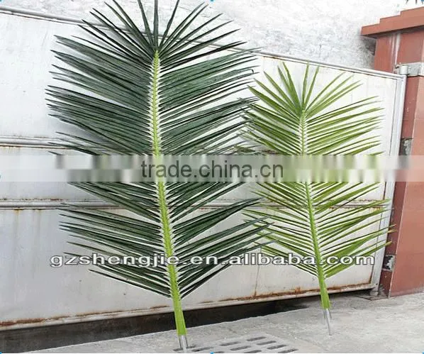 LXY081006 outdoor decorative palm leaves roof plastic artificial palm tree leaves