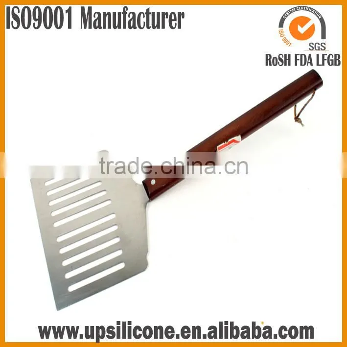 food grade stainless steel bbq spatula, bbq grill spatula with serrated edge