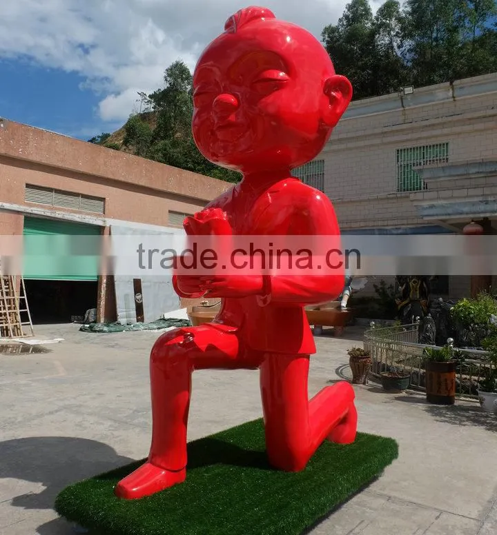 H4 meters fiberglass man sculpture