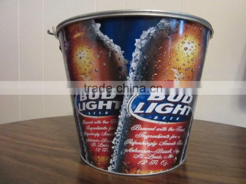 Full Color Printing Metal Ice Bucket