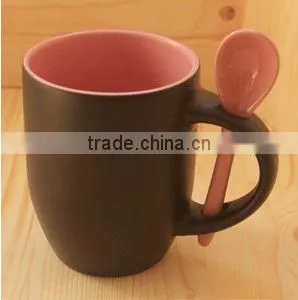Ceramic color cup with scoop