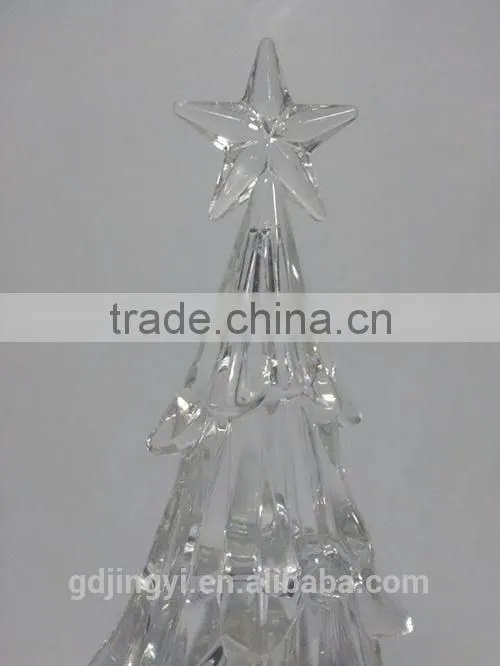14.8inch New acrylic product transparent LED Lighted christmas tree for christmas decoration