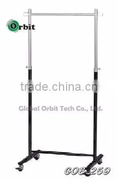 Heavy duty Mobile folding metal commercial garment rack