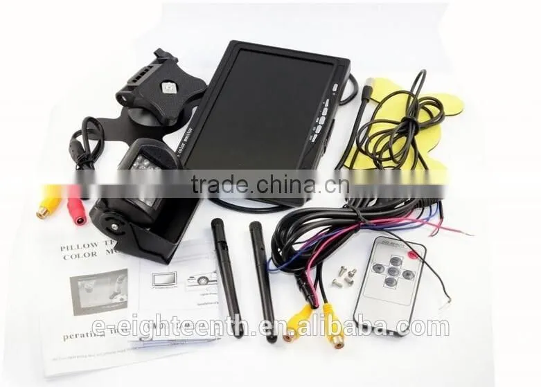 2016 Wireless HD 7" Monitor Car Rear View Reverse Camera for Truck Trailer 2x Antenna