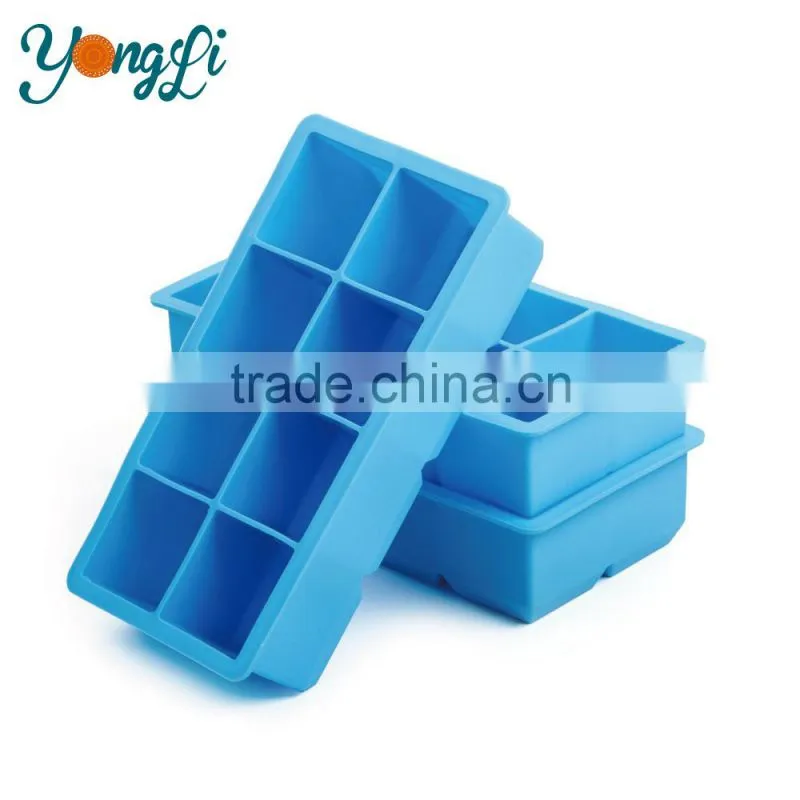 Freezer Safe Non-Stick Silicone Square Shape Ice Mold Tray