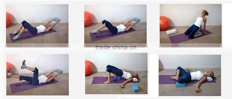High- density EVA,200g yoga brick double color and one color soft foam yoga block, weight 190-200g