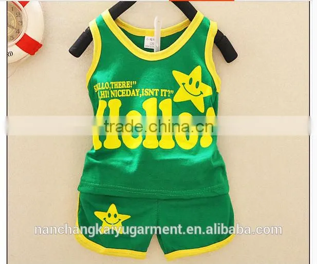 Fashion 2014 children summer print clothing sets