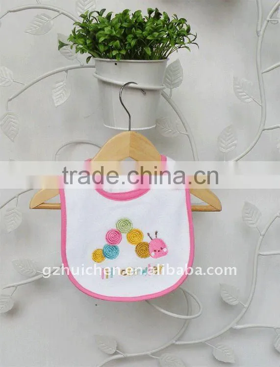 baby cute emobroider waterproof bibs