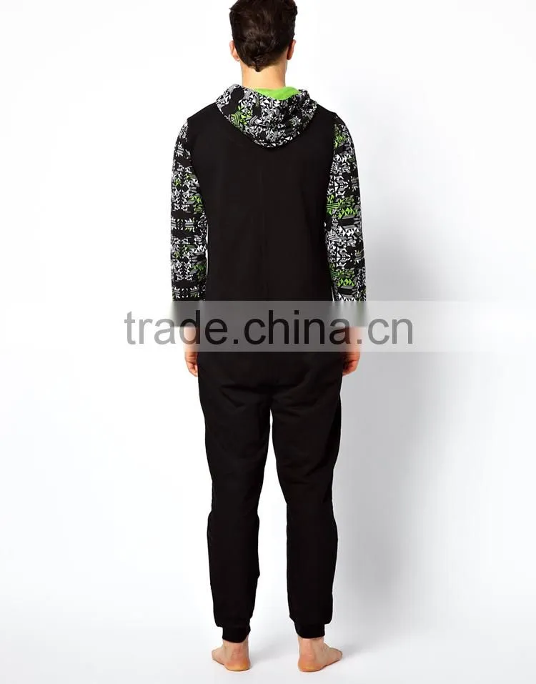 print sleeve adult onesie pyjamas