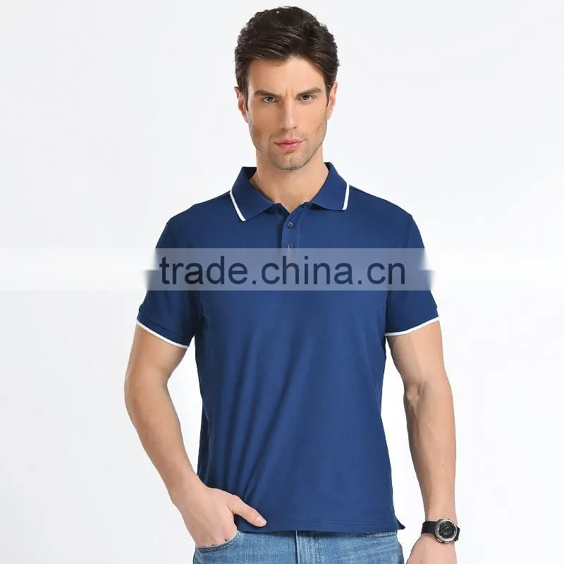 fancy design lapel short sleeve t-shirt for summer
