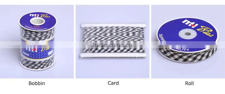 25mm Polycotton Gingham Bias Binding Tape