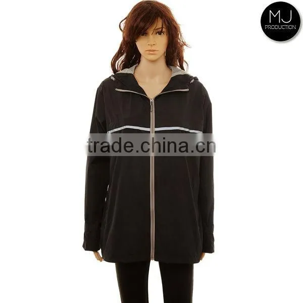 China Factory Windproof Hood Womens Rain Coat