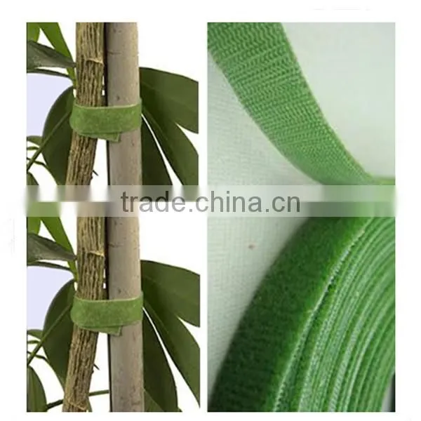 Reusable and adjustable Garden ties tape back to back soft hook and loop