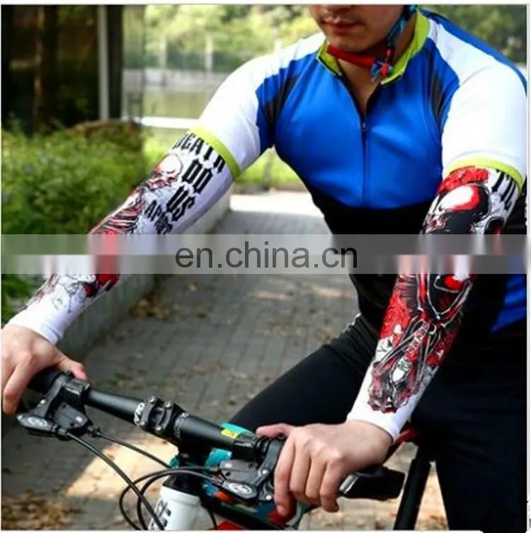 100% polyster New Cheap Cycling compression Arm Sleeves Wholesale Breathable Bicycle Arm Warmers