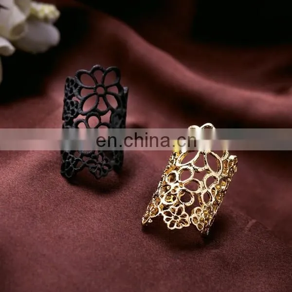 Fashion Hoop Lace Flower Rings Women's Rings Jewelry