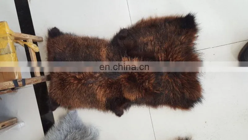 Top grade factory direct natural new finished tanned processed raccoon fur skin