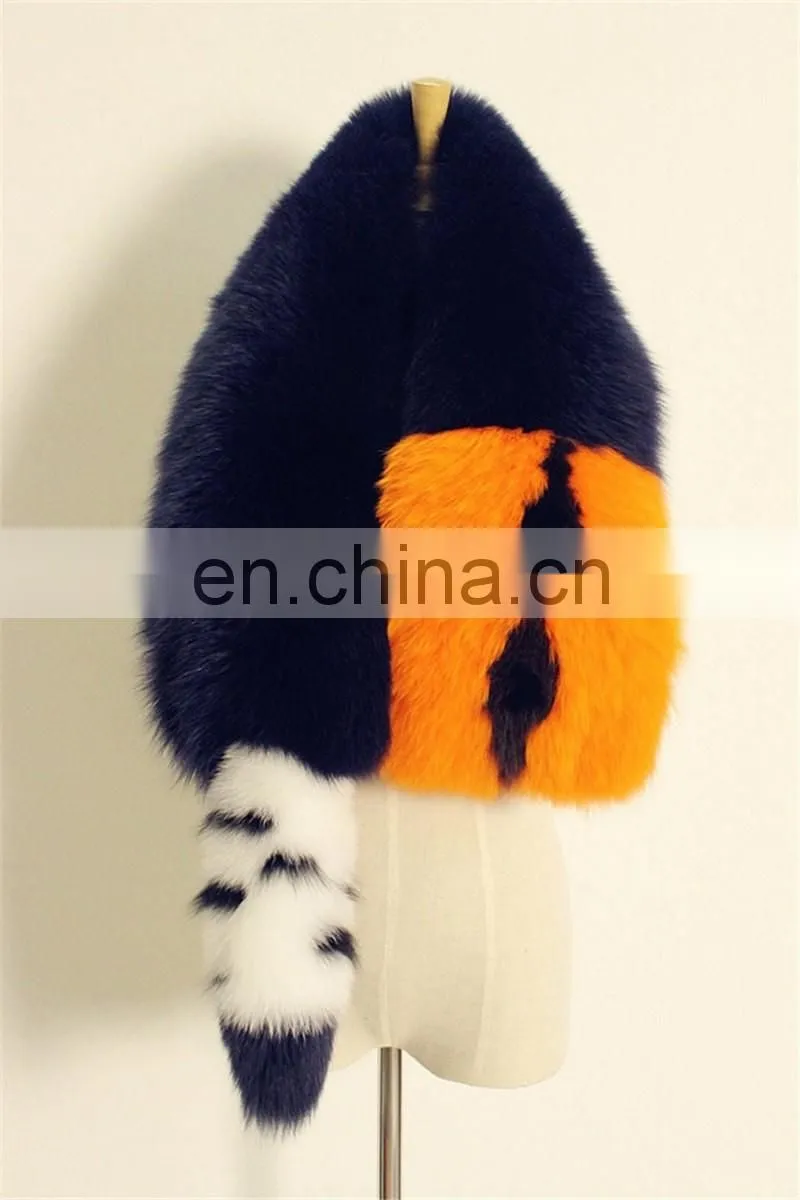 Long Style Wholesale Cheap Good Material Fox Fur Scarf 2016 Women