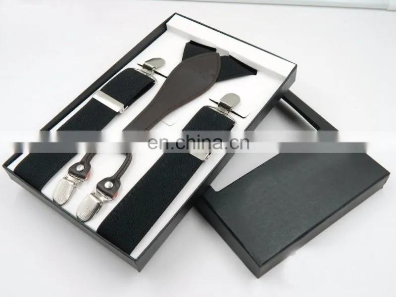 High quality elastic suspender with metal clips