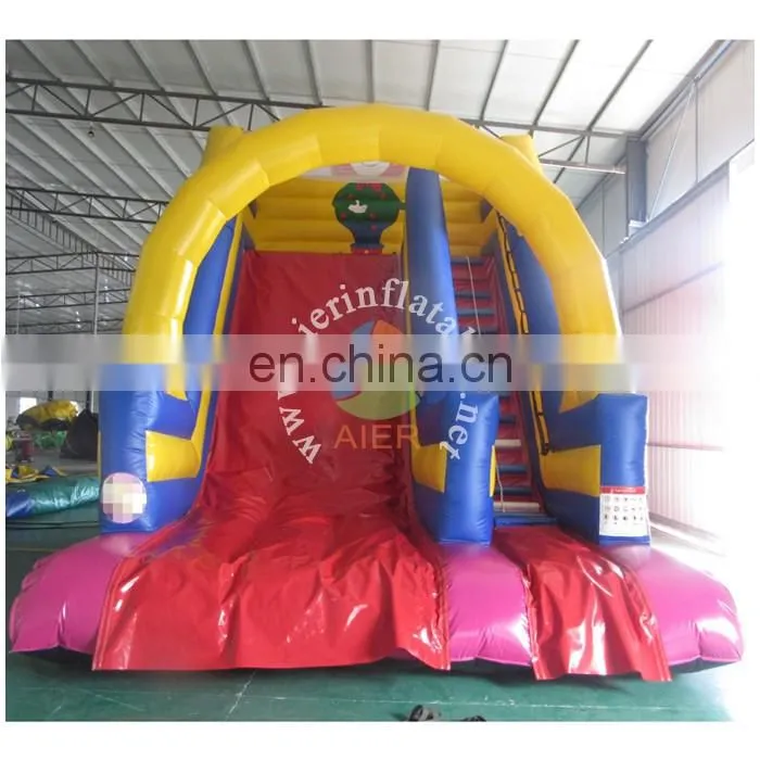 2017 Aier guangzhou attractive happy clown inflatable slide inflatable dry slide