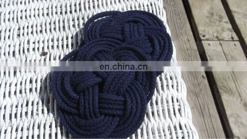 anchor printed nautical rope coaster jute rope coaster custom nautical rope coaster