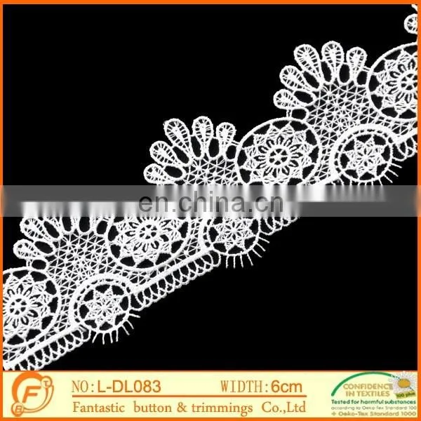 decorative white color bridal dress lace trim