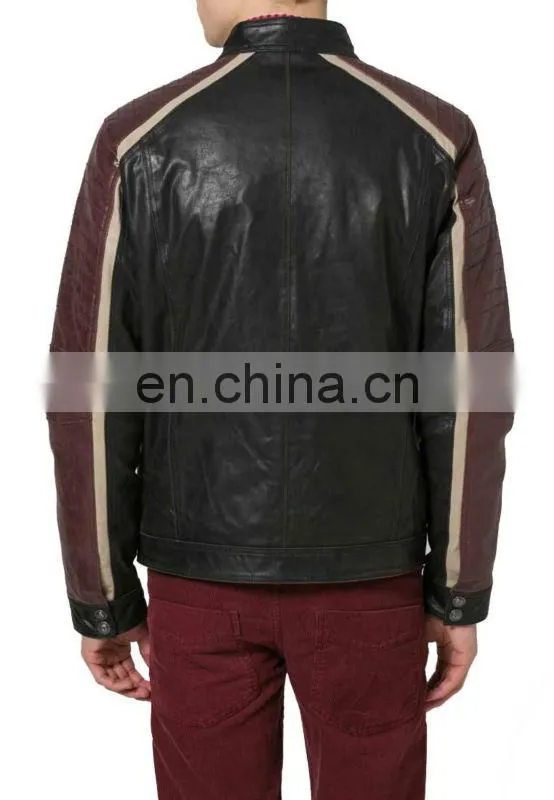 Men High quality biker leather jacket