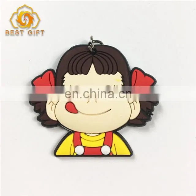 Hot Fashion PVC Cute Cartoon Girl Keychain