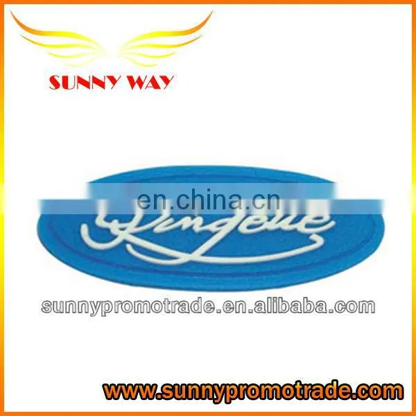 new custom design of jeans soft pvc trademark