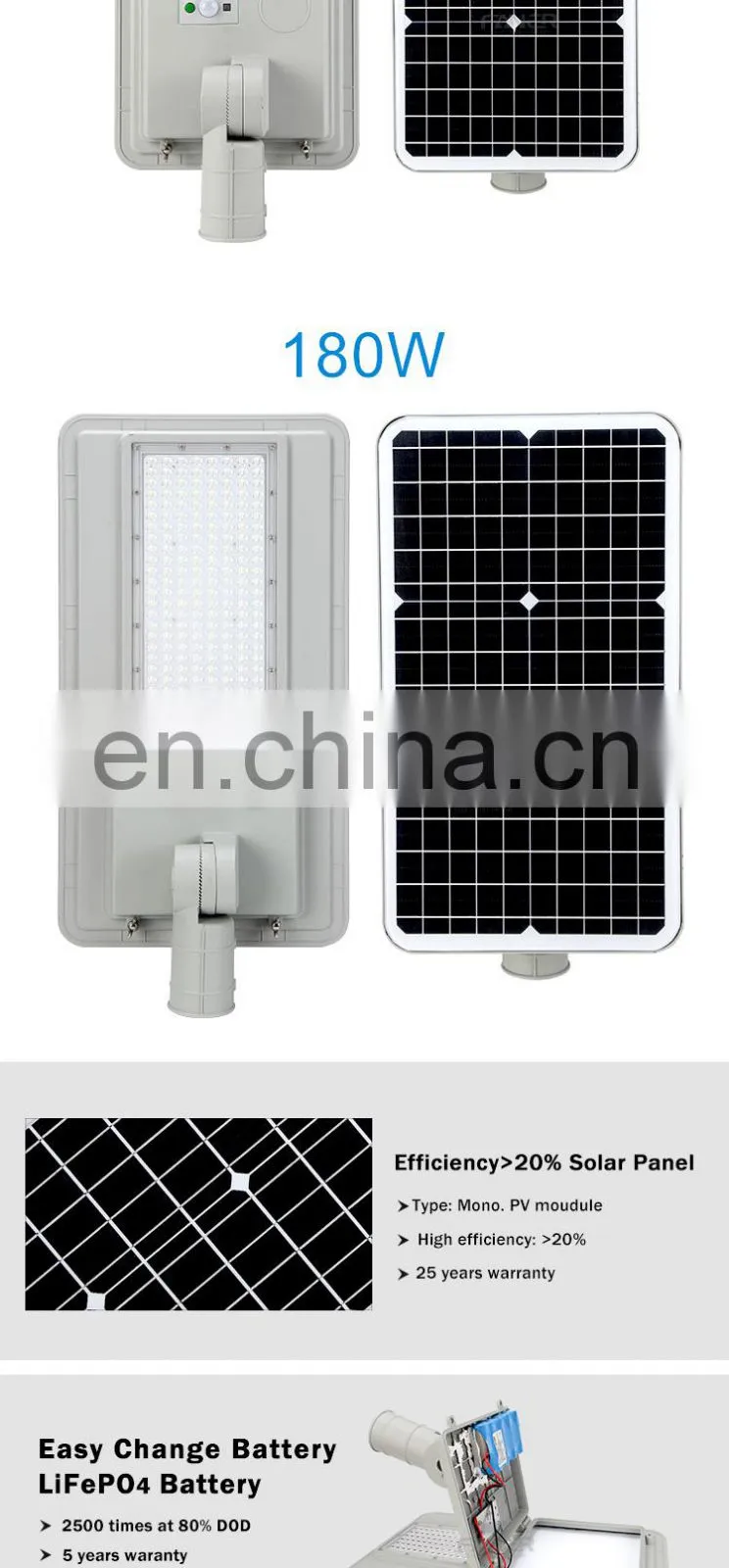 Faner lighting 2020 new all in one solar street light outdoor led ip66 50W 100w 150W 5 years wattery solar street light 100w