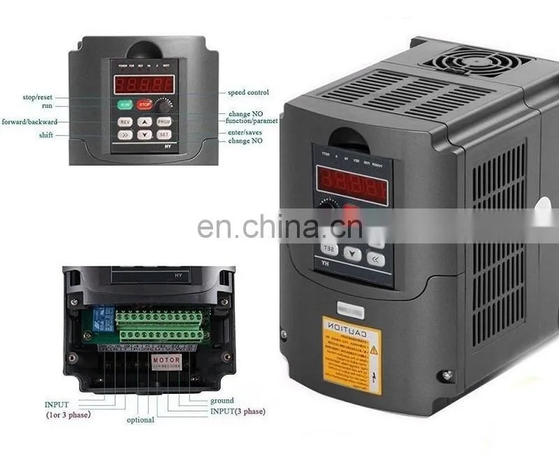HONGJUN 2.2kw Air Cooled Spindle Kit 2.2KW 220v CNC Air Spindle Motor And 2.2kw 220V Inverter