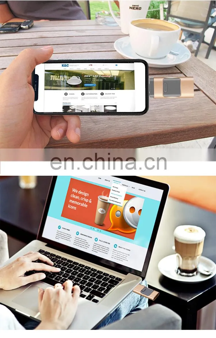 hot selling 3 in 1 USB Iflash Drive for iphone ipad Android 8G USB Flash Drive OTG with best price