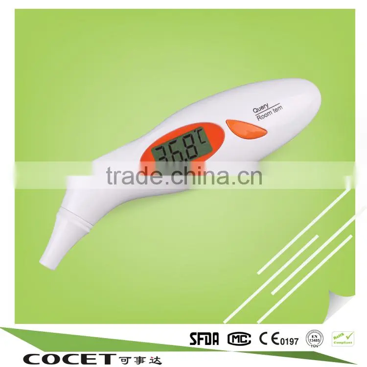 COCET digital infrared ear thermometer WITH backlit display 3 colors