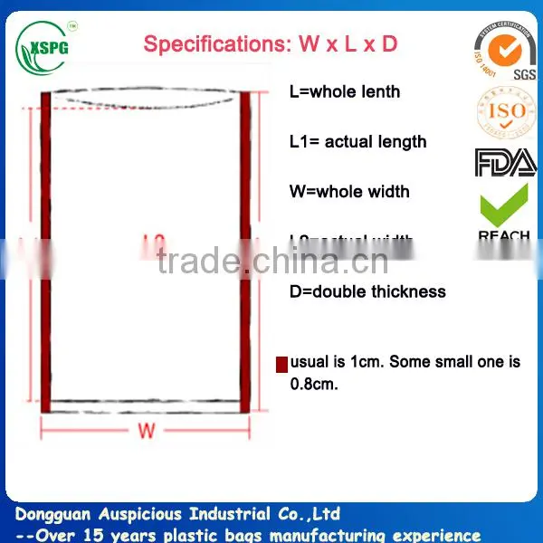 Zip lock electronic appliances packaging bag