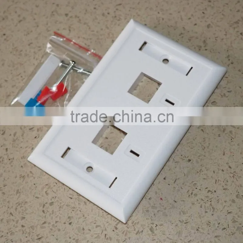 4 Port RJ45 Faceplate US 120mm type