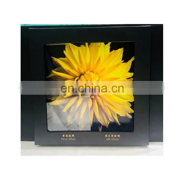 wholesale price high transmittance non reflective tempered coated ar glass