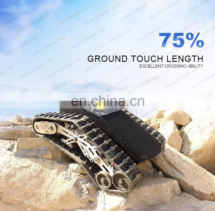 Hot selling AVT-10T rubber crawler robot chassis commercial robot with excellent trafficability and crossing ability
