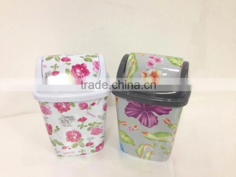 Fashionable European Household Shake Cover Type Garbage Bin