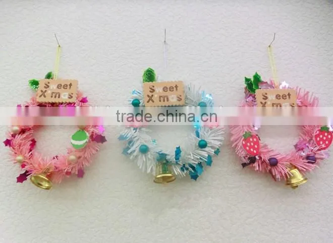 Green decorative garland and flowers