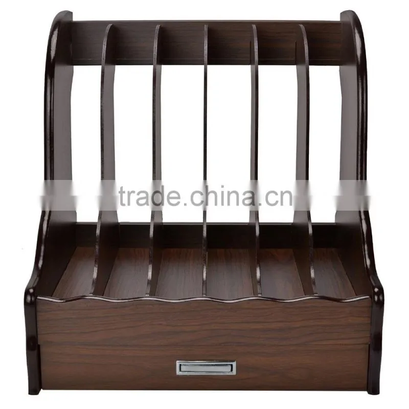 Wooden file case wooden bookcase wooden organizer